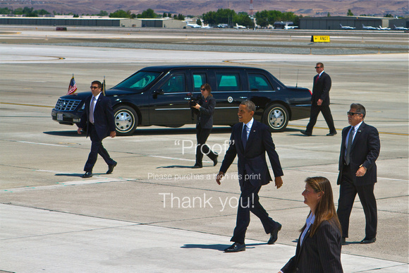 President Obama Walking to greet the military families