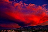 Orange Eruption (enhanced) over Reno,Nevada