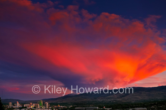 Orange Eruption over Reno,Nevada